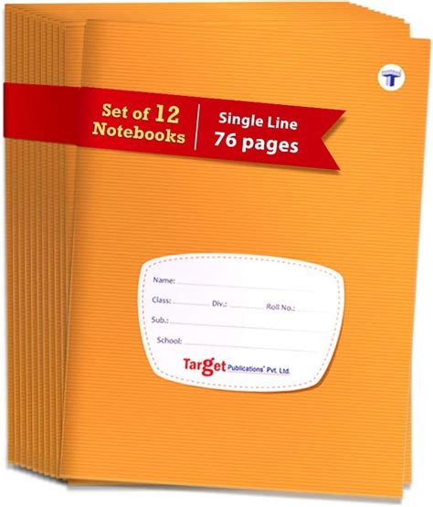 Target Publications Single Line Notebook | Small Single Line Copy | 72 ...