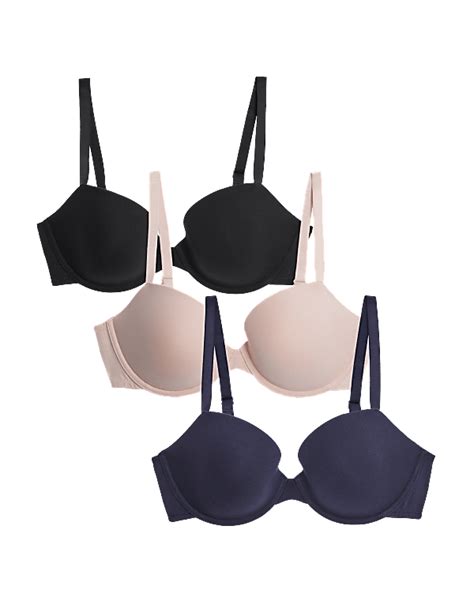 Buy 3pk Wired Balcony Bras at Marks & Spencer