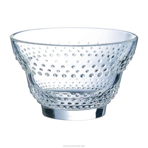 Buy Arcoroc Maeva Dots Set of 6 Transparent Glass Ice-Cream Bowls 200 ...