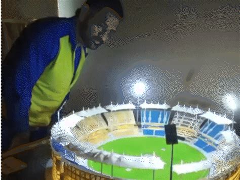 Earlier, Mahi distributed jerseys and tennis balls among the spectators ...