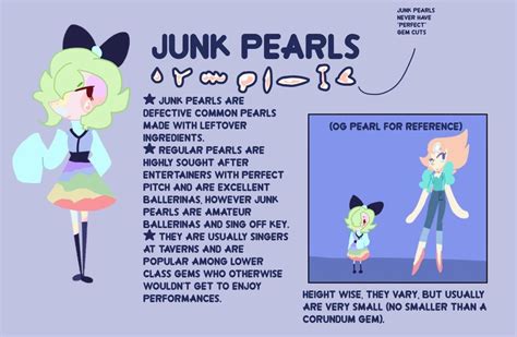 gem idea - junk pearls (yes a baroque pearl gemsona would be a junk ...