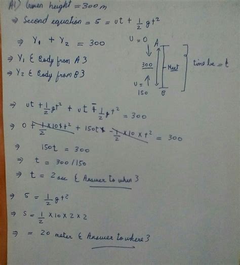 A body is dropped from height of 300m.Exactly at the same instant ...