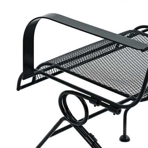 Black Wrought Iron Patio Motion Chair | At Home
