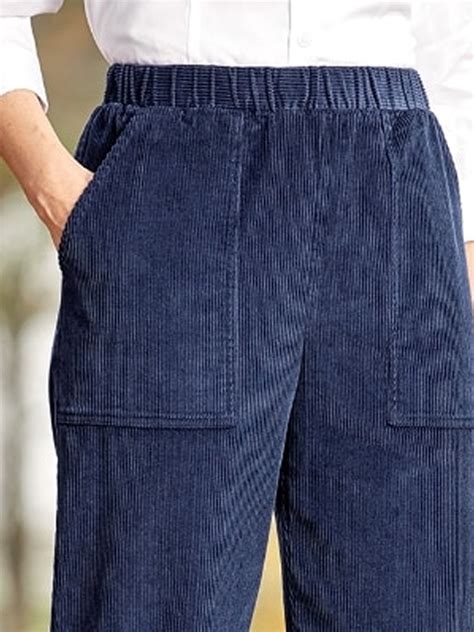 Wide-Wale Corduroy Pull-On Pants | noracora
