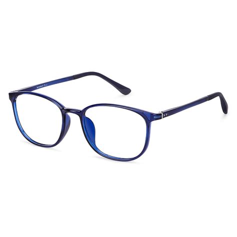 Buy Blue Block Zero Power Screen Glasses : Blue Full Rim Round Lenskart ...