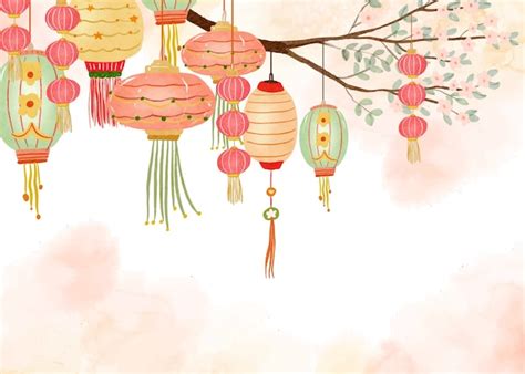 Watercolor chinese new year background | Free Vector