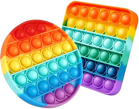 Tilak Venture® Pop it Set of 2 Square and Round Shape Toys for Kids ...