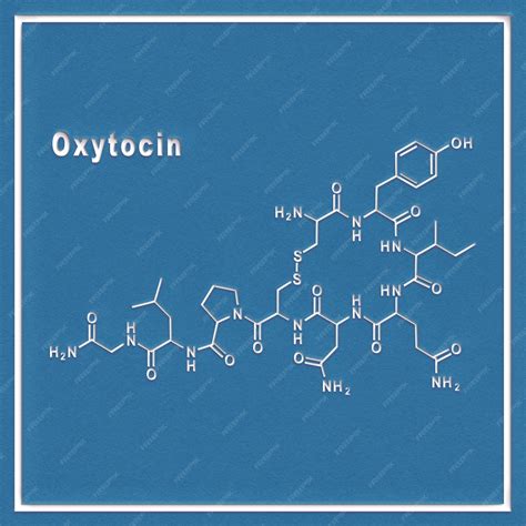 Premium Photo | Oxytocin Hormone Structural chemical formula on a white background