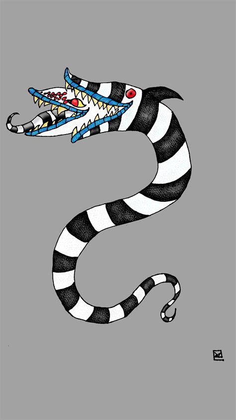 Sandworm Beetlejuice Drawing