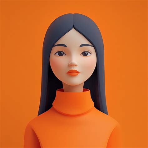 3d woman icon person and female logo illustration | Premium AI ...