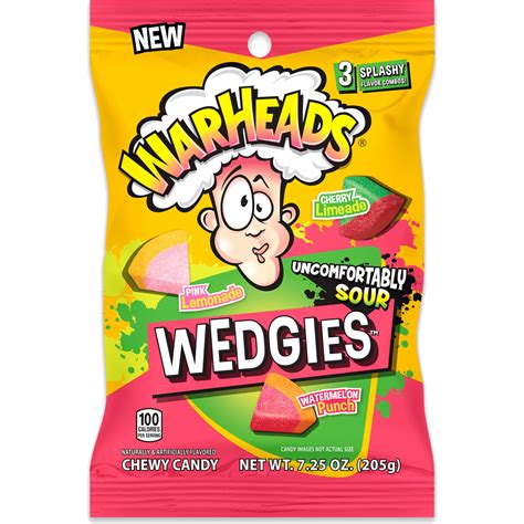 Warheads Wedgies Chewy Sour Candy, Assorted Flavors, 7.25oz - Walmart.com