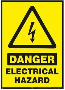 Mr. SAFE Danger Electrical Hazard Sign 2 Eco Vinyl Sticker 3 ft X 4 ft ...
