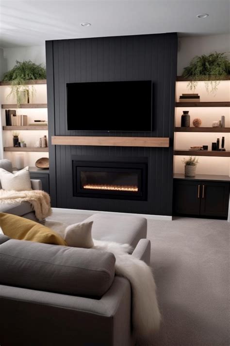 40+ Shiplap Fireplace Ideas for Your Home | Living room built ins, Living room decor fireplace ...