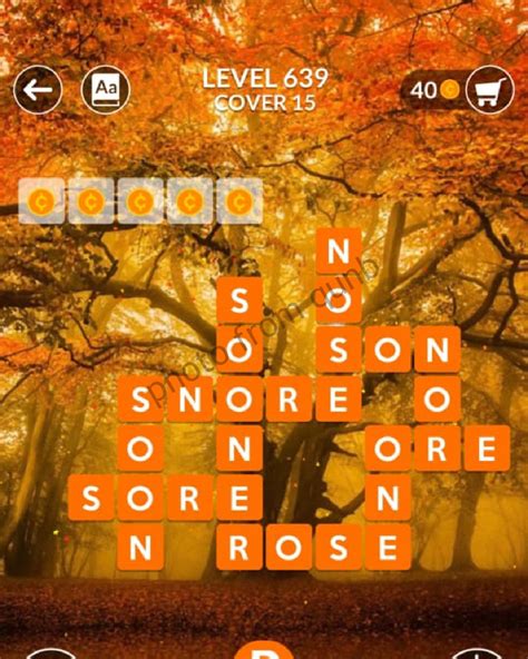 Wordscapes Level 639 Cover 15 Answers