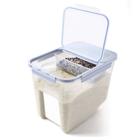 Buy Rice Container, Petforu Rice Food Storage Box Kitchen Organization ...
