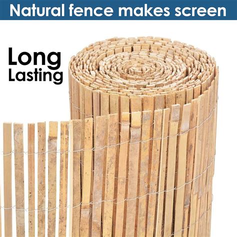 Buy BLADO Natural Bamboo Slat Fence - Screening Slatted Roll for Garden ...