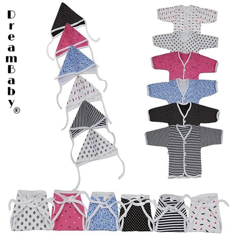Buy Dreambaby Baby's Hosiery Cotton Clothing Jhabla, Cap and Nappy ( 0 ...
