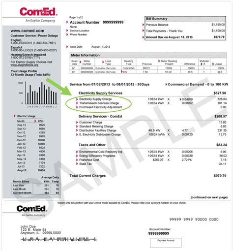 Comed Bill Template