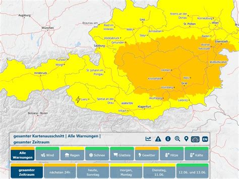 Wetterwarnung für die Steiermark: Gewitter mit Starkregen, Hagel und ...