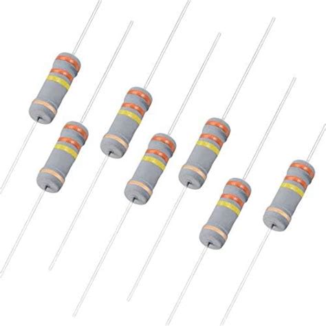 uxcell 50Pcs 330K Ohm Resistor, 2W 5% Tolerance Carbon Film Resistors ...