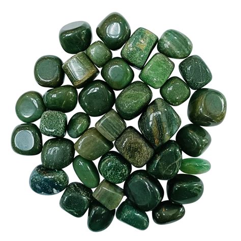 Shubhanjali Crystal Green Jade Tumble Stone Pebble Green Jade Crystals ...