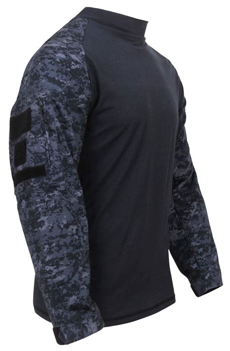 Rothco Military FR NYCO Combat Shirt, Midnight Digital Camo, Large ...
