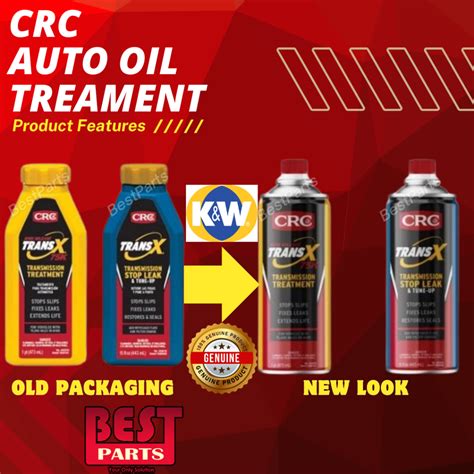 CRC K&W Trans X Automatic Transmission Treatment Stop Leak & Tune-Up BLUE / Yellow 402916 402015 ...