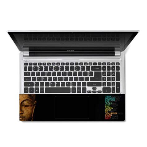 Full Panel Laptop Skin - Buddha face with Motivational words – SkinsLegend