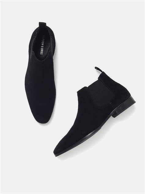 Shop Gordon And Bros Suede Black Men Chelsea Boots Online