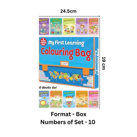 My First Learning Colouring Bag - Set of 10 Colouring Books ...
