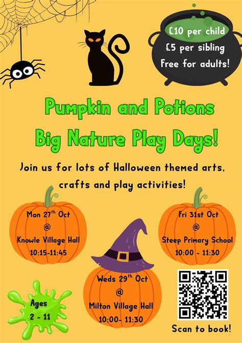 Pumpkin and Potions Big Nature Play Day @ Milton Village Hall, Milton ...