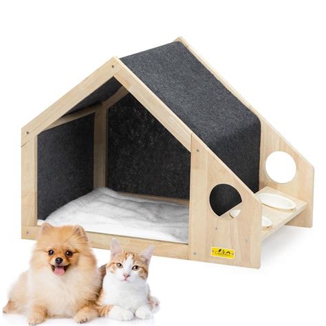 Buy Dog House with Loop-Pile Bed Pad for Small Size, Indoor Online at ...