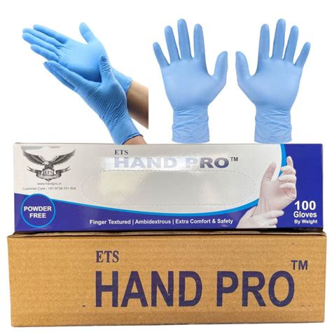 ETSHandPro Nitrile Gloves, Disposable Powder Free Examination Hand ...
