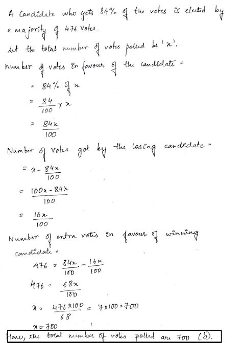 5. In an election, one candidate polled 246830 votes and the other ...
