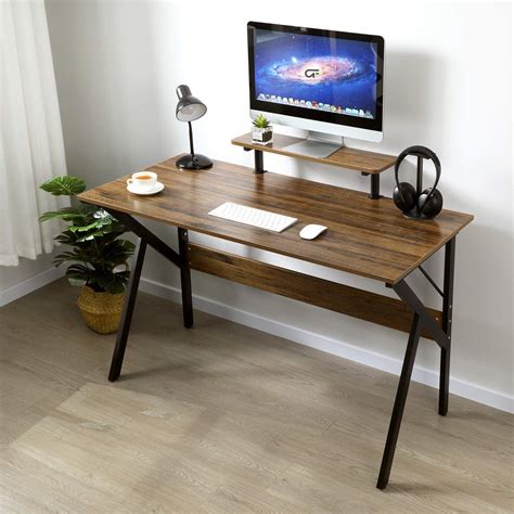 Decolure Home Metal Base Iron Engineering Wood Study Table : Amazon.in ...
