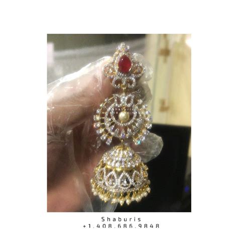Diamond Buttalu,Swarovski Diamond Jhumka Jewelry Design,detatchable Jh ...