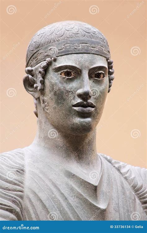 The Charioteer of Delphi stock photo. Image of monument - 33736134