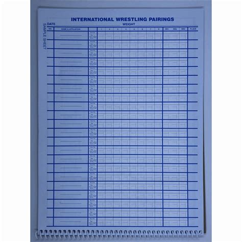 Image result for Wrestling ScoreBook