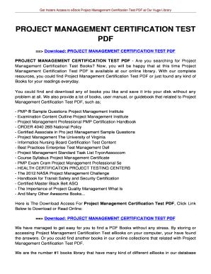 Project Management Certification Test 的图像结果