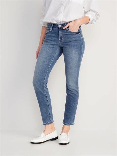 Mid-Rise Power Slim Straight Jeans for Women | Old Navy