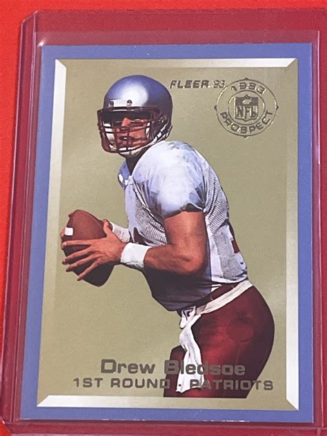1993 Fleer DREW BLEDSOE Prospect Rookie RC Card #1 Patriots | eBay