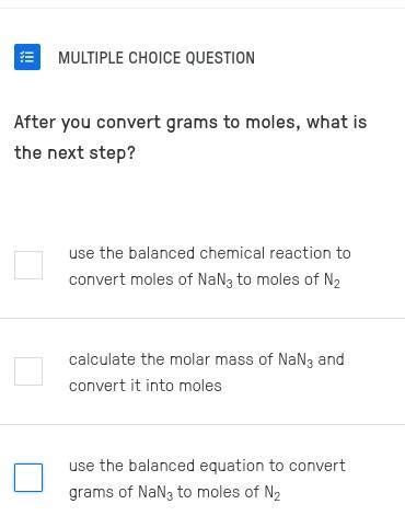 After you convert grams to moles, what is the next step? - Brainly.in