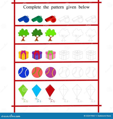 Simple Color Pattern Worksheet 的图像结果