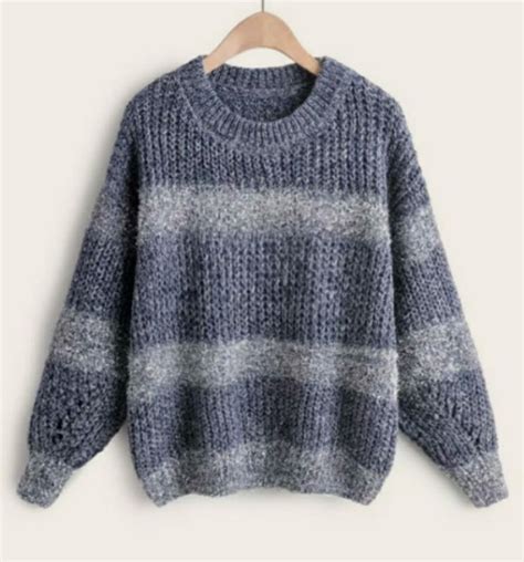 Loose Knit Colorblock Drop Shoulder Sweater | Drop shoulder sweaters ...