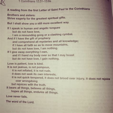 Pin by Caroline Ellis on Wedding! | Wedding readings, Catholic wedding ...