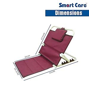 SMARTCARE Adjustable Hospital Back Rest for Bed or Back Support ...