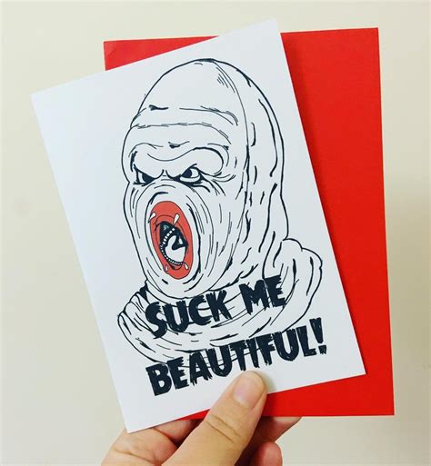 Suck Me Beautiful Flukeman X-files the Host Greetings Card - Etsy