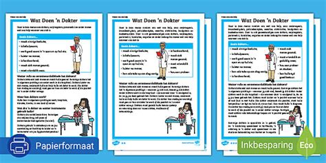 Wat Doen 'n Dokter? (teacher made) - Twinkl