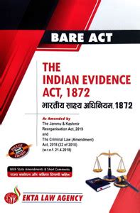 The Indian Evidence Bare Act 1872 (Diglot Edition): Buy The Indian ...