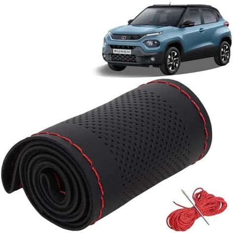 KINGSWAY® PU Leatherite Car Steering Cover Sewable Compatible with Tata ...